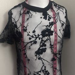 Sheer Velvet Rose Tshirt