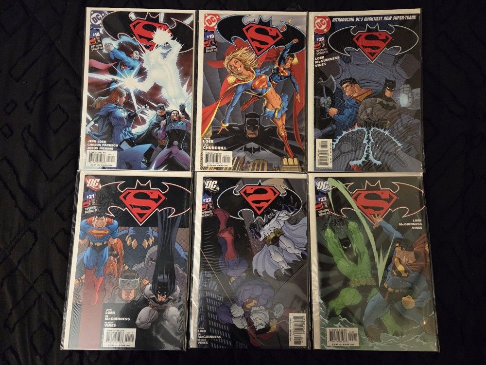 Superman/ Batman Comic book lot of 6! DC Comics. keys. Loeb. 2005. Vintage.