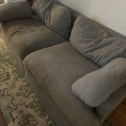 Grey Reclining Sofa 