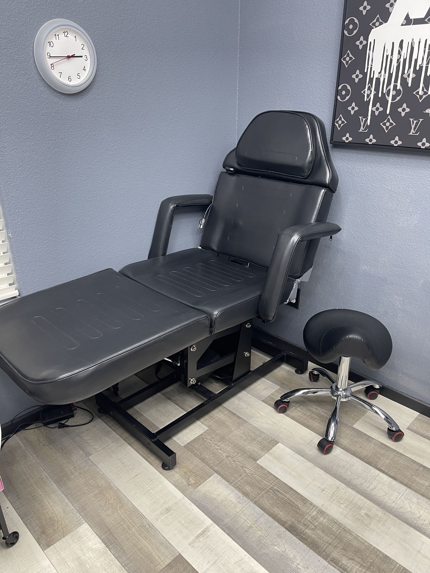 Electric Tattoo/Esthetician/Massage Table and Stool - Like New - Rarely Used