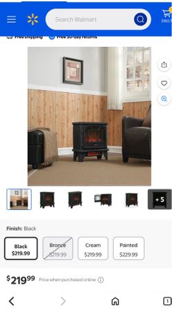 duraflame® Infrared Quartz Electric Fireplace Stove Heater, Black