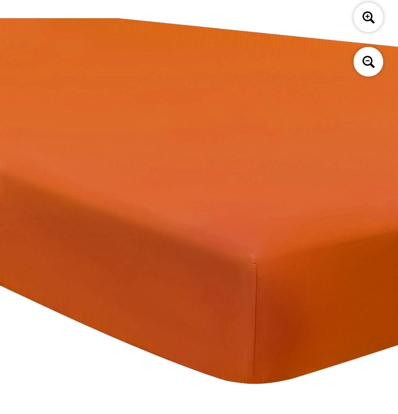 Unique Bargains 15" Deep Pocket Cotton Solid Fitted Sheet Orange Twin