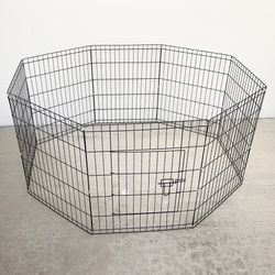 (NEW) $44 Dog 8-Panel Playpen, Each Panel 30” Tall X 24” Wide Metal Pet Gate Exercise Fence Crate Kennel 