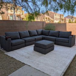 Lovesac Sactionals Weathered Gray Modular Sectional Sofa - Free Delivery