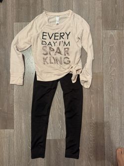 Girl Size 10 90degrees Shirt/leggings Sets
