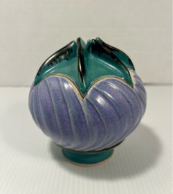 RARE! Swirled Pottery Matt Glaze Trinket Box by California Artist Shaun Craig