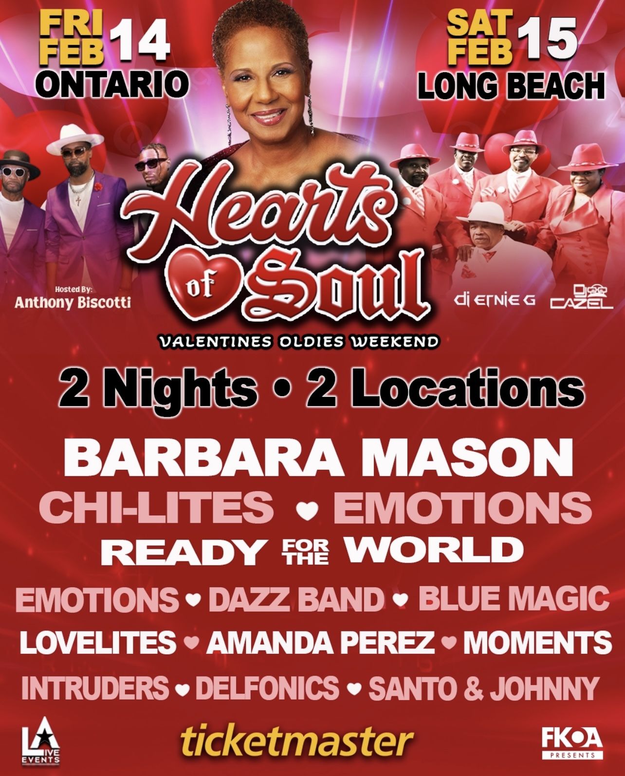 Barbara Mason Heart Of Souls Concert Tickets Valentine Gift