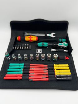 WERA KRAFTFORM KOMPAKT W1 MAINTENANCE 35 PIECES TOOL SET USED