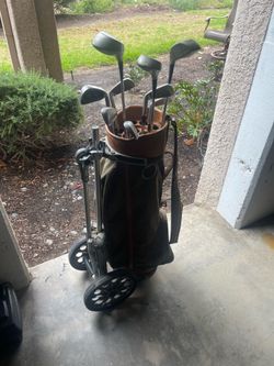 Golf club set +cart