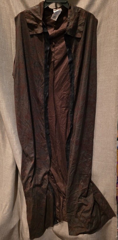 Mens Brown Sleeveless Cloak Robe
