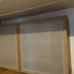Huge Wood/glass Medicine Cabinet