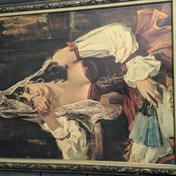 Mexican Carmelita oil Painting.