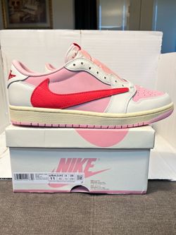 Nike Jordan 1 Low Travis Scott Tropical Pink Shoes Size 11 Men + More