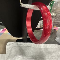 Red Acrylic Bangle Bracelet 