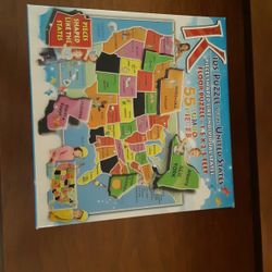 Kids Puzzle Of The United States Vintage