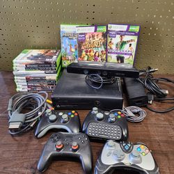 Xbox 360 Console With Kinect Set And 13 Games