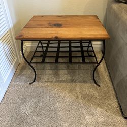 Iron/Wood End Table 