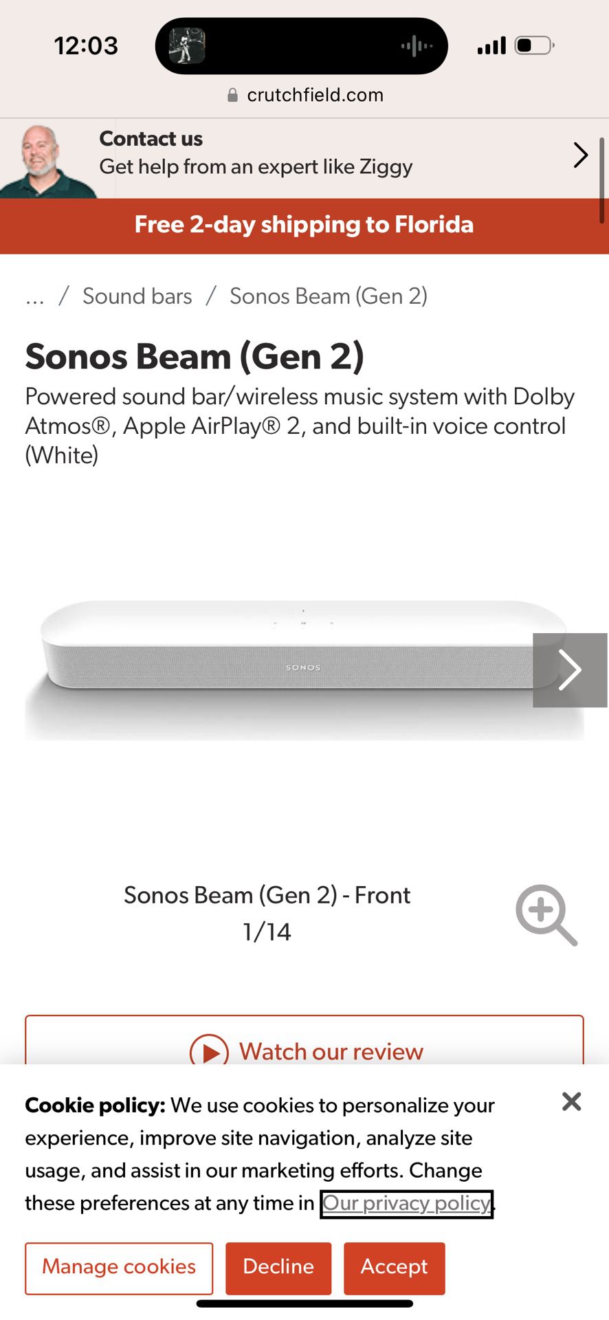 Sonos Gen. 2 Soundbar New 
