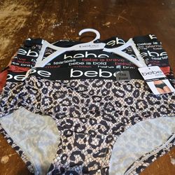 5 Pair Size Large BeBe Hipsters Panties