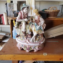 Vintage Capodimonte Cappelli Porcelain Lamps.