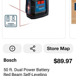 Bosch 50 Ft Self Leveling Cross Line Laser