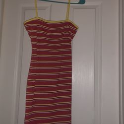 Forever 21 Red Yellow Stripe Dress
