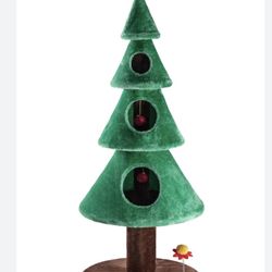 Christmas  Tree Cat Scratcher Post - Plush Material 