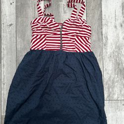 Xhilaration Red White & Blue Dress Size Small