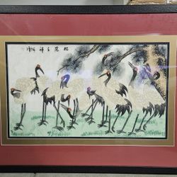 Original Watercolor Art On Silk