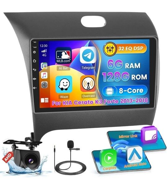 8 Core 6G+128G for KIA Cerato K3 Forte 2013-2018 Android Radio Wireless Carplay