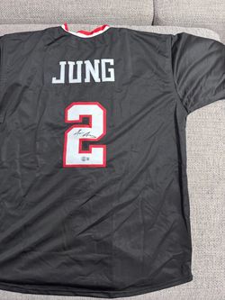 Jace Jung Signed Autograph Custom Jersey- Beckett Coa - Texas Tech Red Raiders