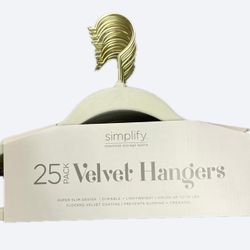 Simplify 25-Pack Velvet Hangers - New