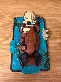 LEGO Sea Otter Built Model with Display Base
