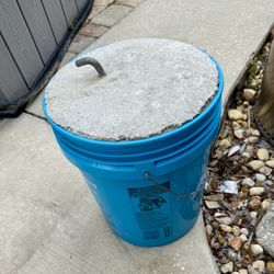 Cement Filled Five Gallon Buckets