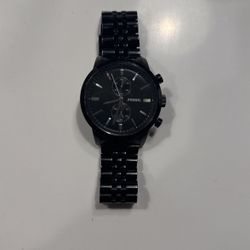Men’s Black Stainless Steel Chronograph Fossil Watch 