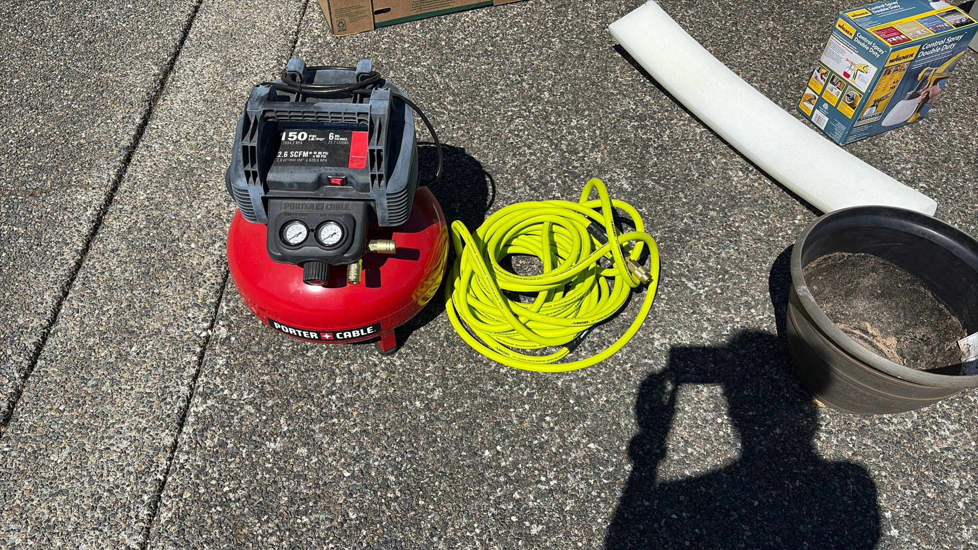 Porter Cable 6 Gallon Air Compressor And Hose