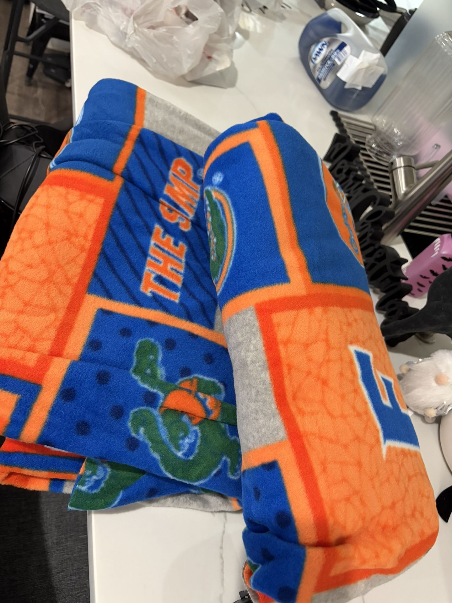 2 Yards X 2 Florida Gators College Football Block Patched Fleece Fabric Material