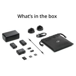 DJI Mic (2 TX + 1 RX + Charging Case) Wireless Lavalier Microphone System – Black