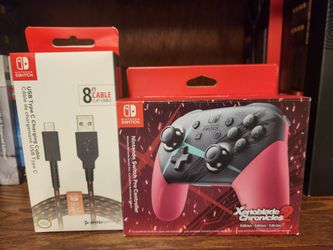 Xenoblade 2 Pro Controller & 8' Charging Cord 