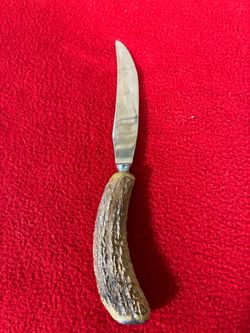Vintage Knife Set - Sheffield Crown Crest- Bakelite Staghorn Handles- 6-piece