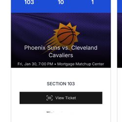 Phoenix Suns Vs Cleveland Cavaliers Friday January 30th