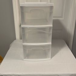 Sterilite Three Drawer Plastic Storage Cabinet