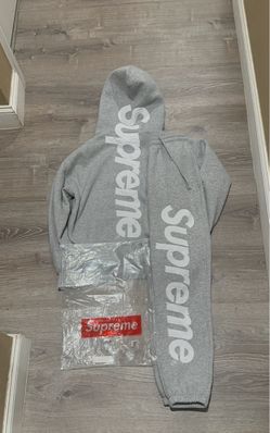 Supreme Gray Hoodie and Sweatpants Set
