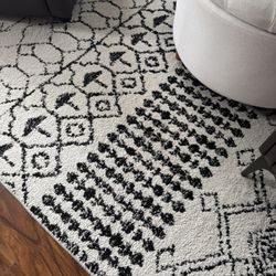Black and White Area Rug 