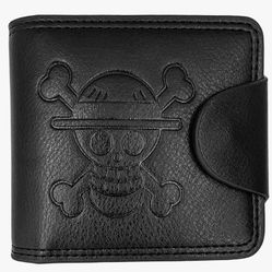 OP Bifold Wallet for Men, Straw Hat Luffy Skull Wallet