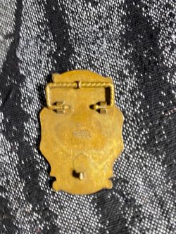 Vintage Gold-Tone Metal Badge or Medal