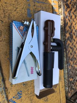 Welder electrode holder and ground clamp new