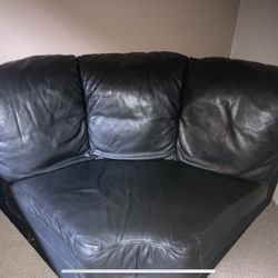 Italian Leather Corner Sofa/Chair/Couch Made In Italy