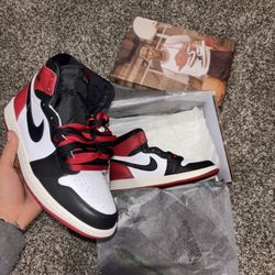 Black toe reimagined jordan 1s