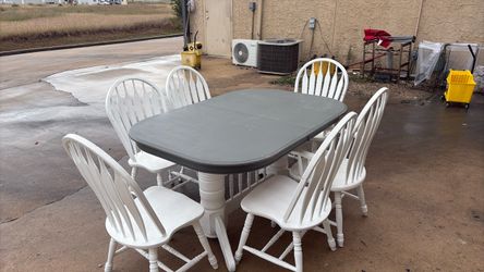 Solid wood table with 6 chairs $200 o.b.o